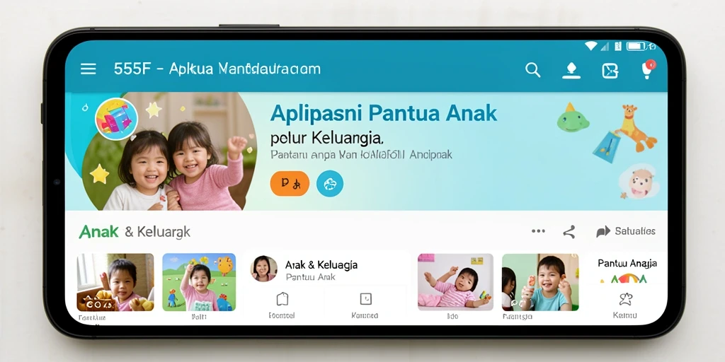 Tampilan antarmuka aplikasi Pantau Anak 555F yang intuitif.
