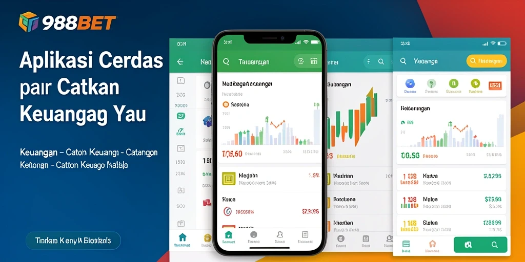 Antarmuka aplikasi 988BET yang sederhana untuk catatan keuangan.