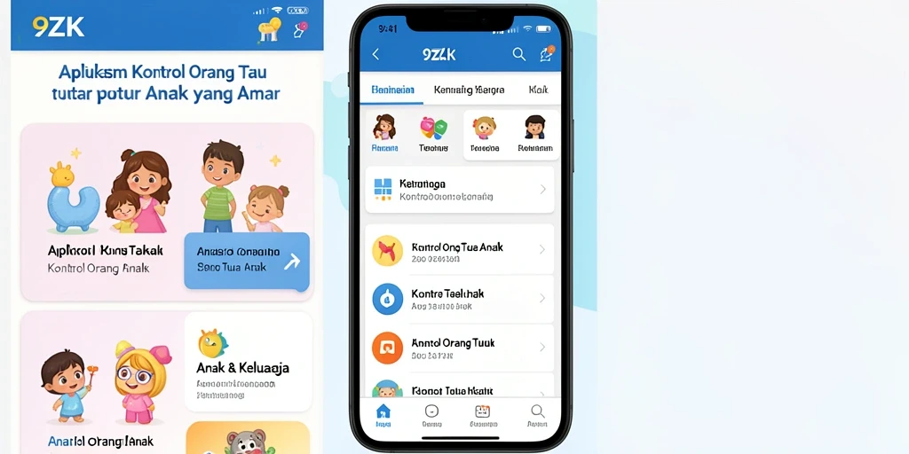 Tampilan antarmuka 9ZK yang ramah pengguna untuk orang tua.