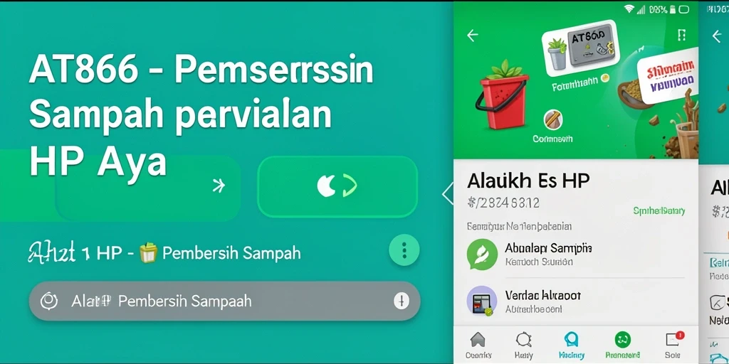 Tampilan antarmuka AT866 yang intuitif untuk membersihkan sampah di HP.