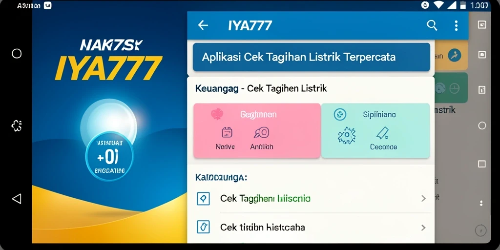 Tampilan antarmuka IYA777 yang sederhana dan informatif.