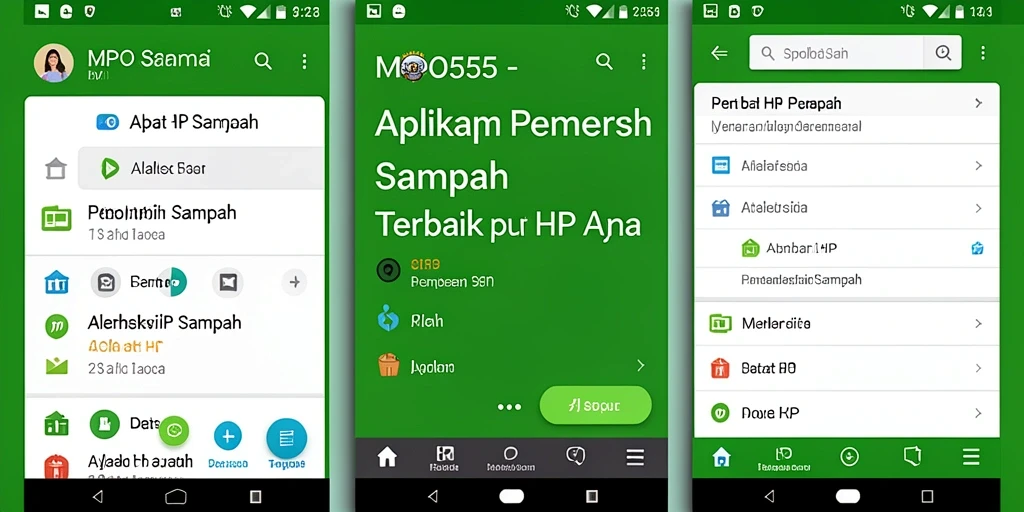 Antarmuka intuitif MPO555 untuk pembersihan sampah perangkat.