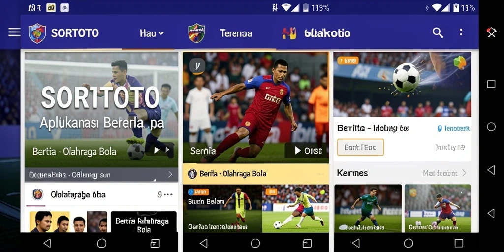 Antarmuka SORTOTO yang menarik untuk berita Olahraga Bola.